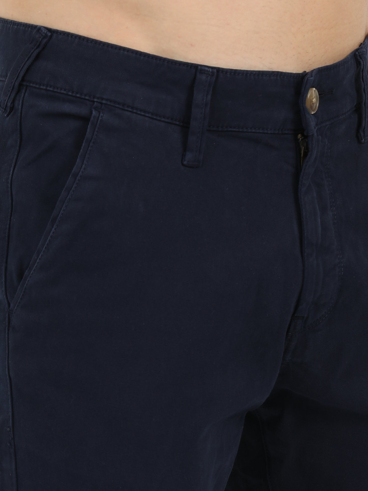 Indostreaks Men Cotton Navy Chinos